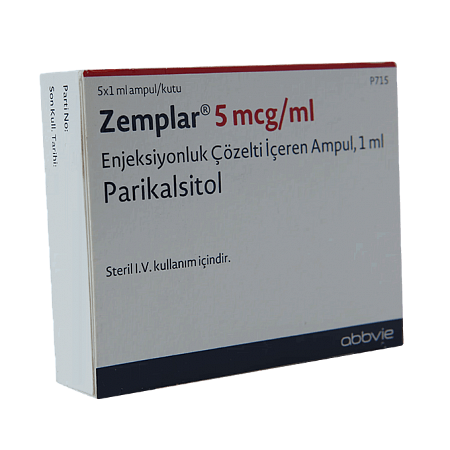 Земплар (Парикальцитол) р-р д/в/в введения 5мкг/1мл амп. 5 шт